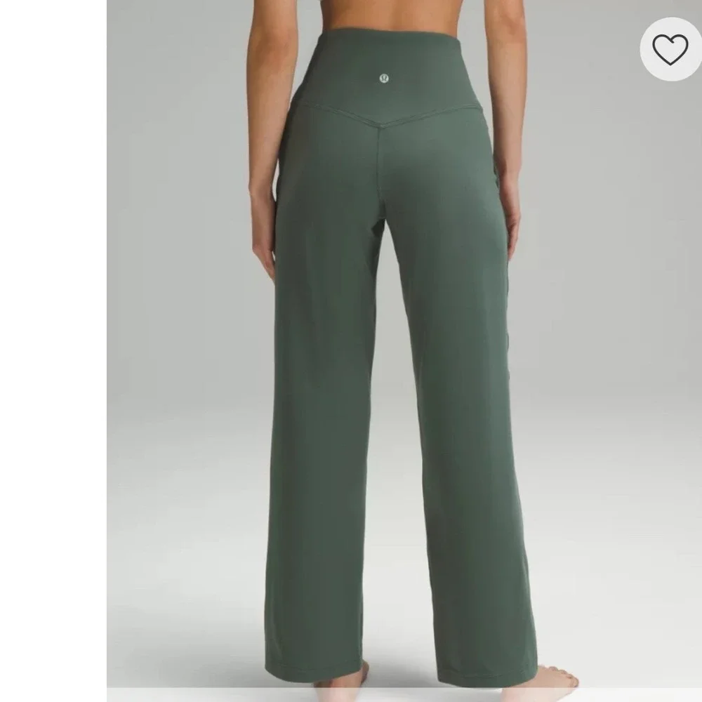 Lululemon Align High-Rise Wide-Leg Pant Forest Green Nulu Pockets LW5EGZS 2